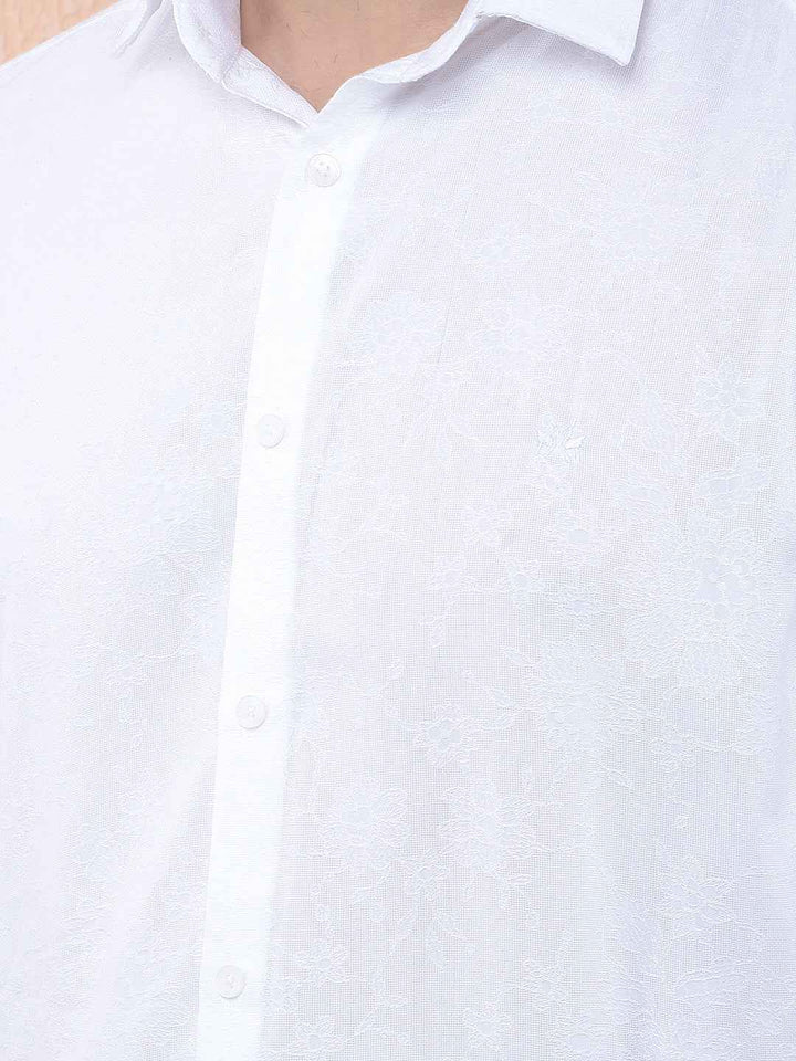 White Embroidered Shirt