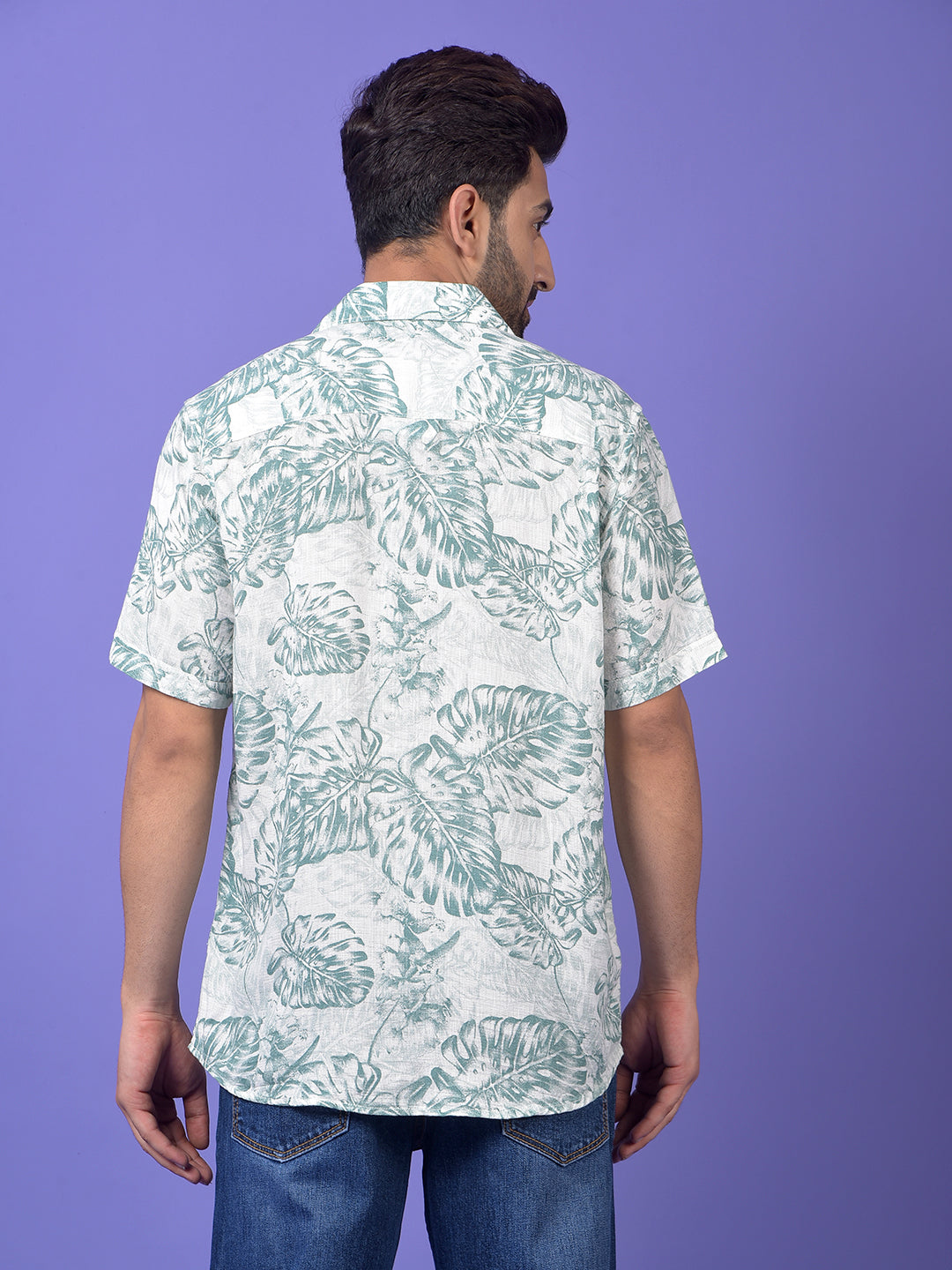 Green Floral Print Shirt