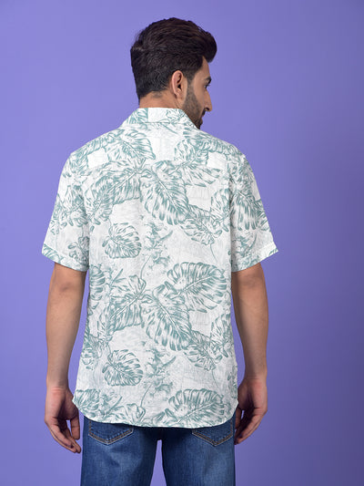 Green Floral Print Shirt
