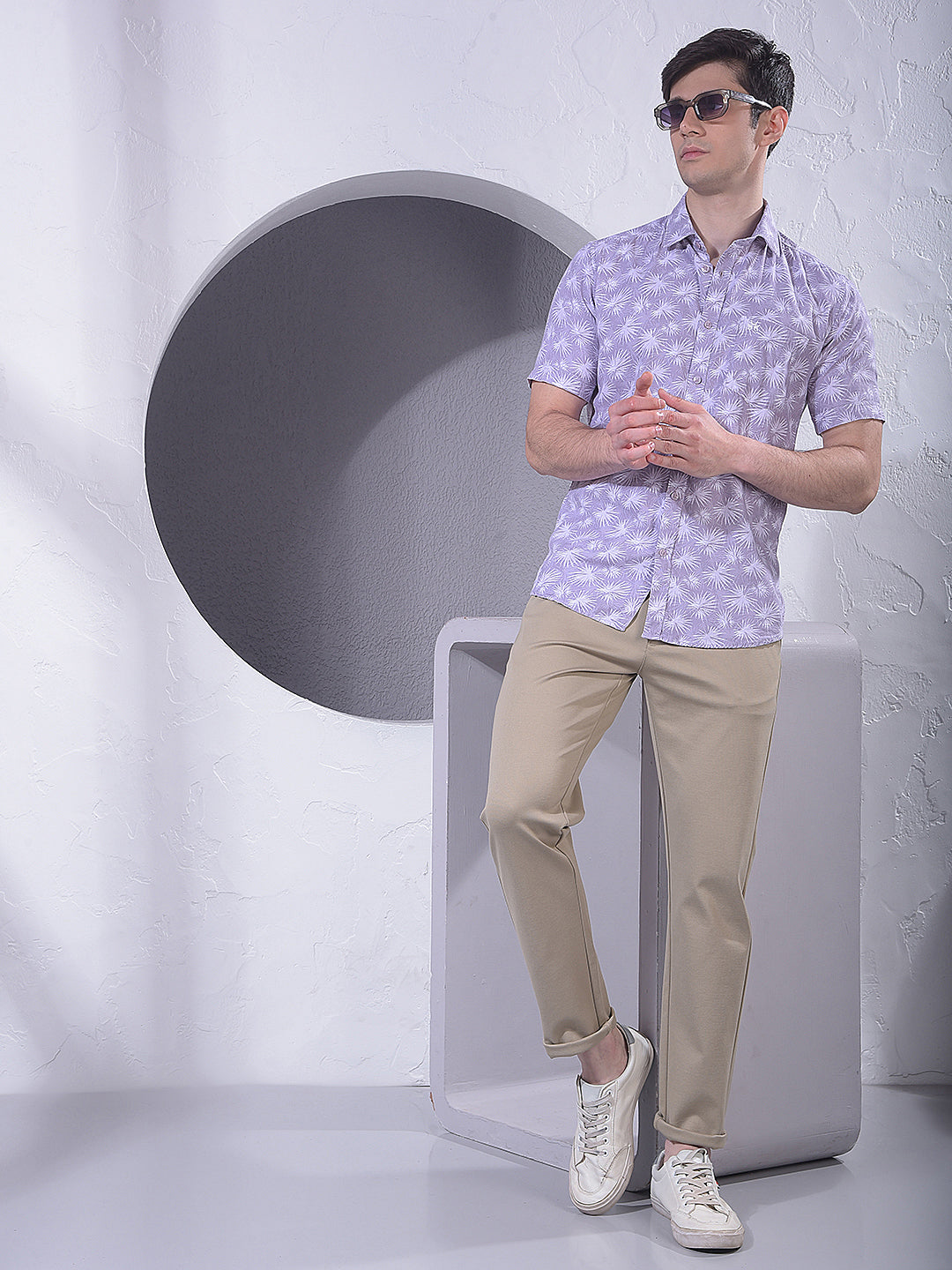 Bold Purple Printed Shirt