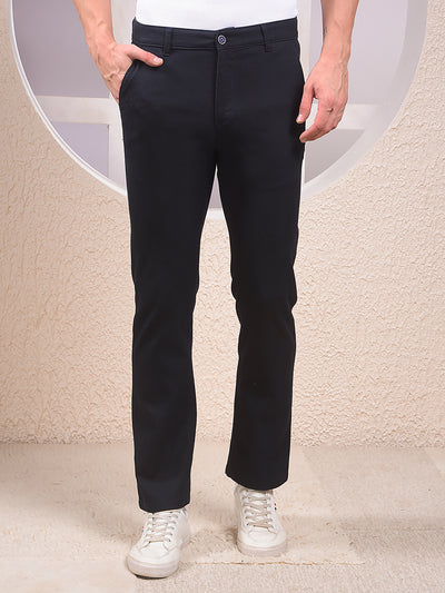 Navy Blue Straight Trousers