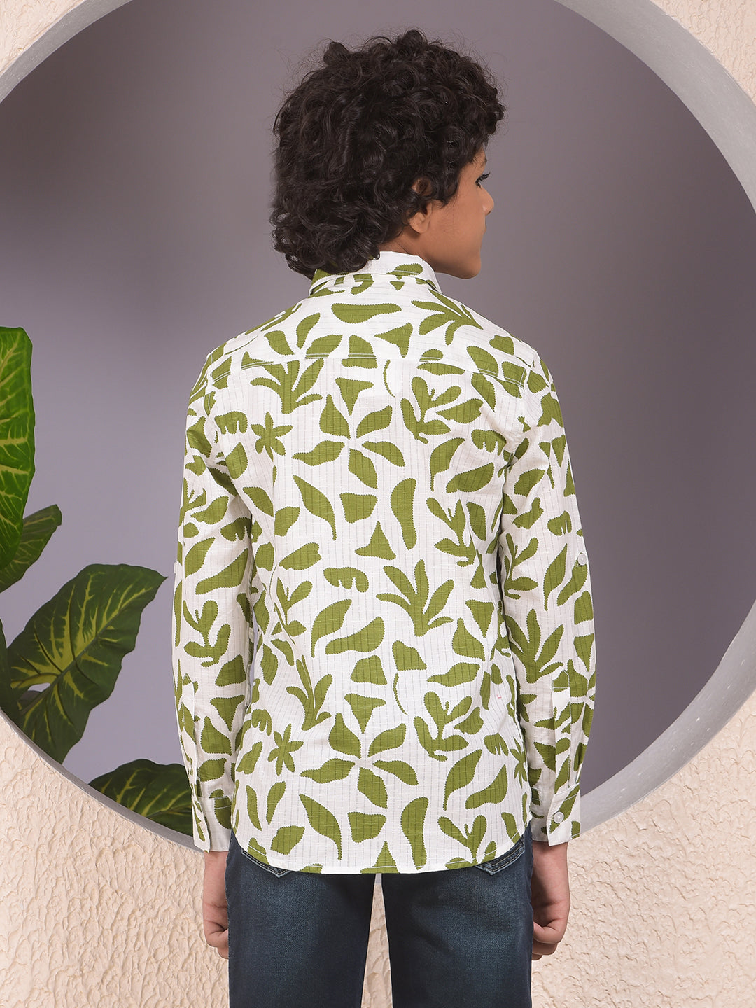 Green Floral Print Shirt