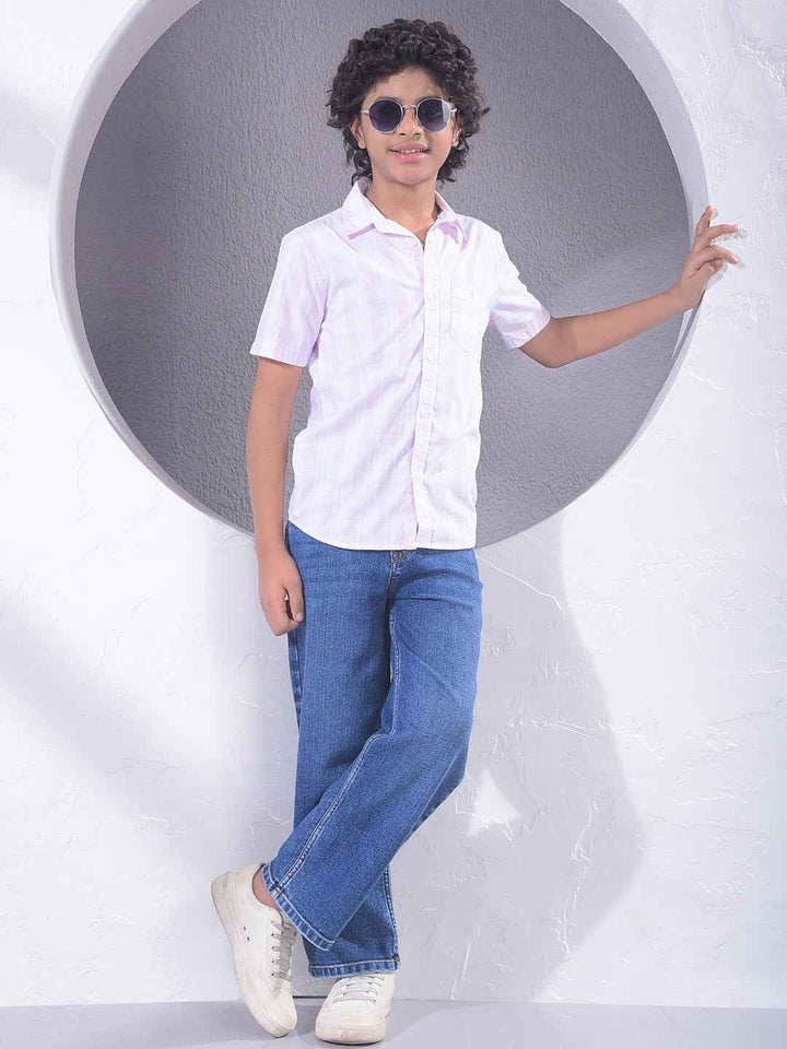 Pink Checked 100% Cotton Shirt