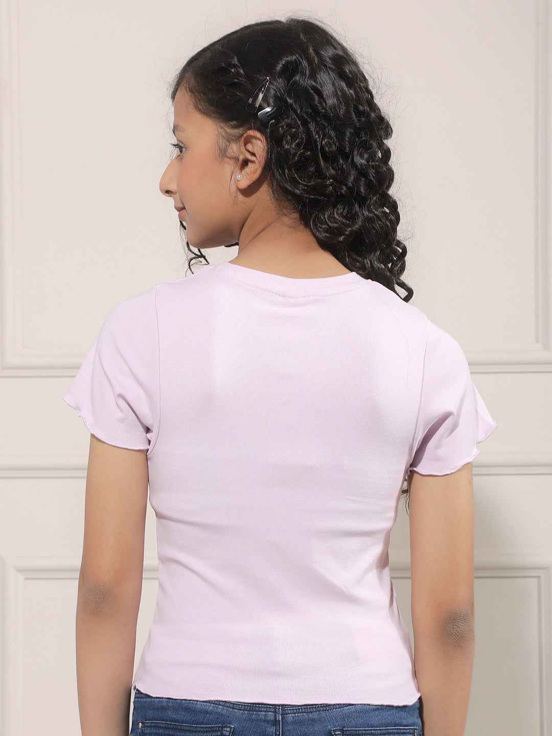 Purple Modal Cropped T-Shirt