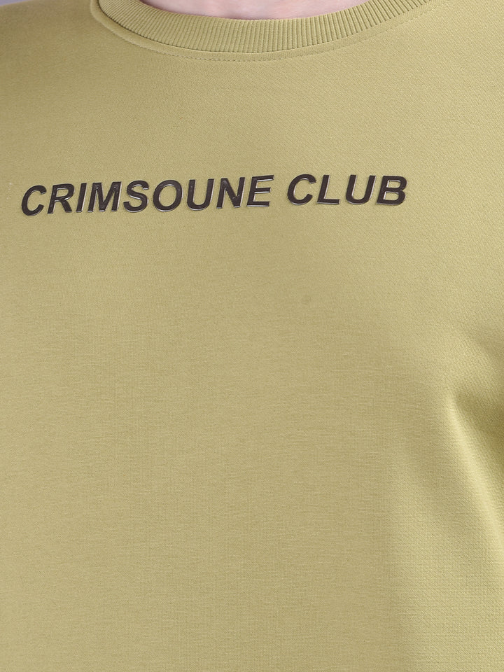 Urban Style Olive Sweatshirt with Brand Logo