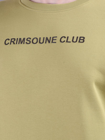 Urban Style Olive Sweatshirt with Brand Logo