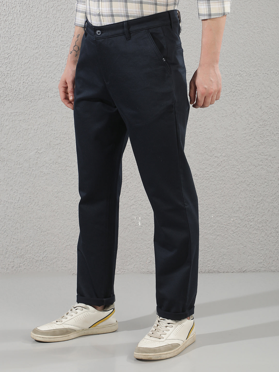 Navy Blue Chino Trousers