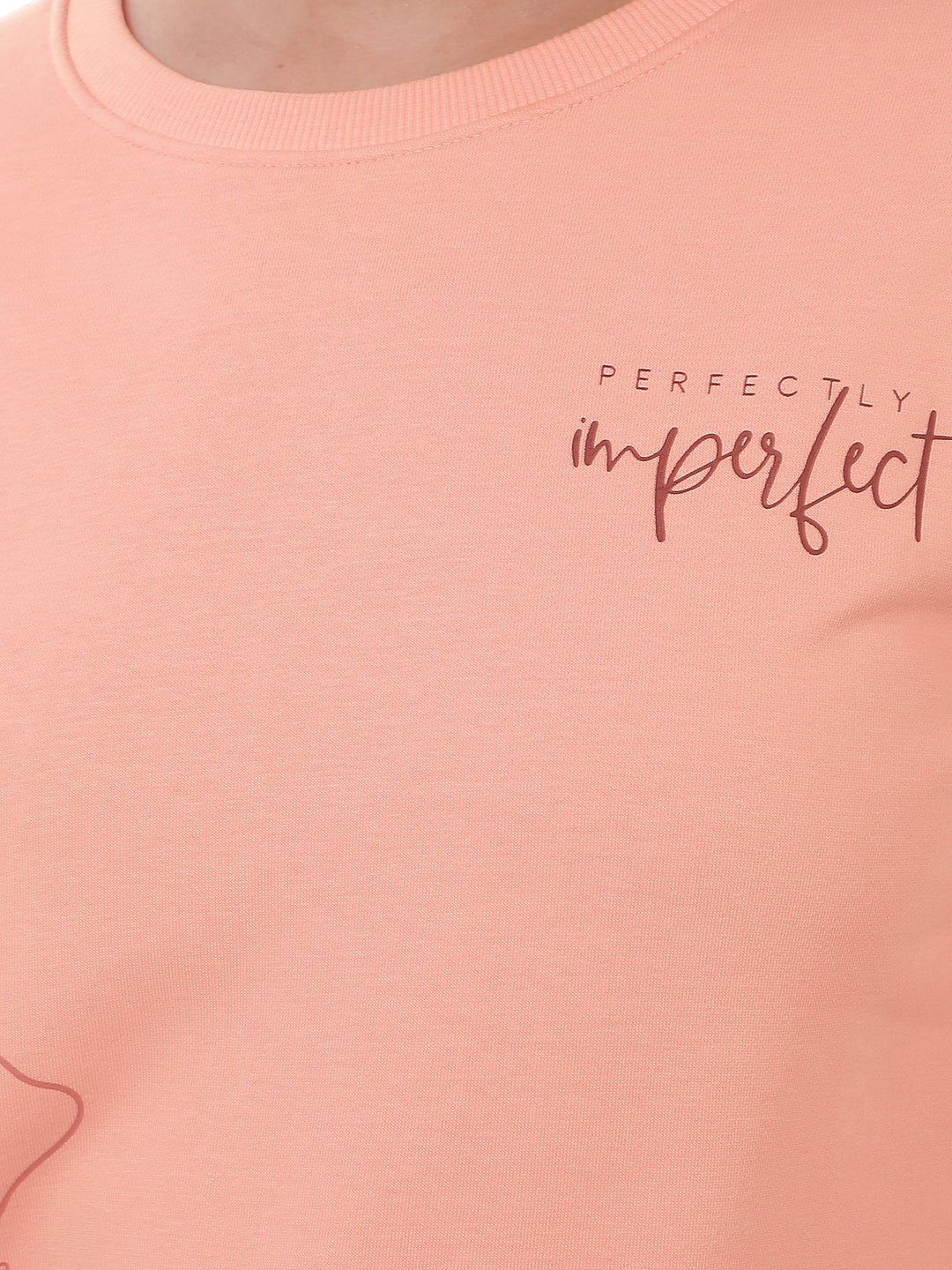 Peach Floral Print Sweatshirt