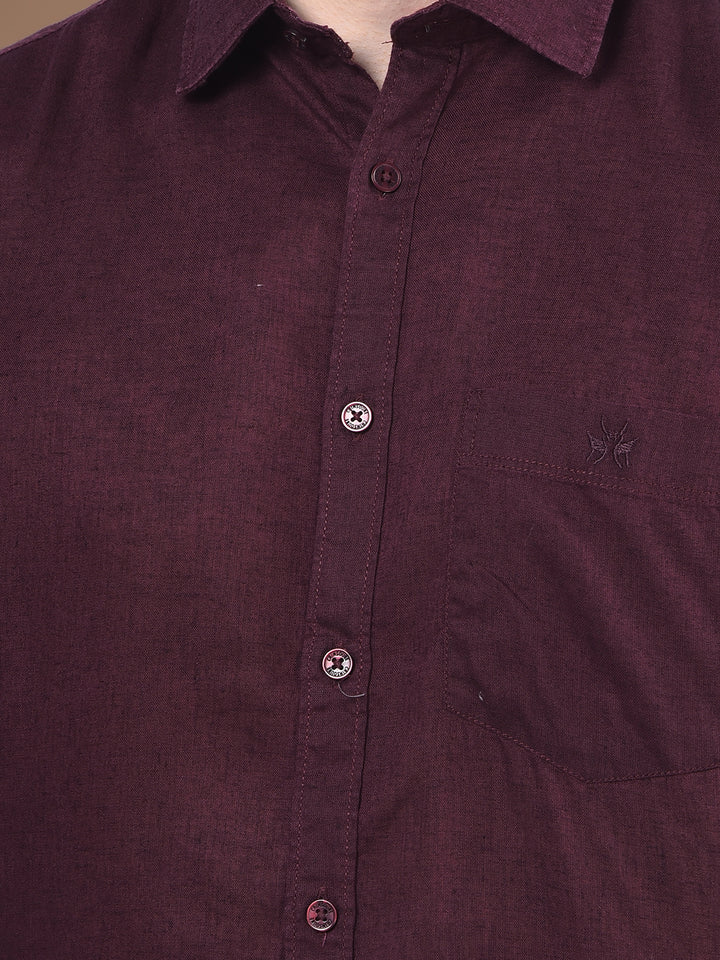 Plum Linen Essential Shirt