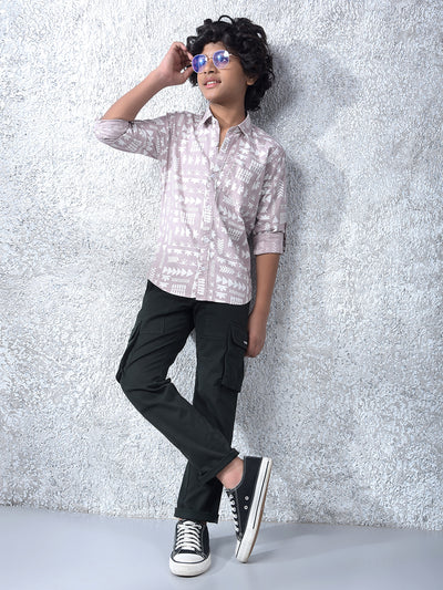 Pink Printed 100% Cotton Shirt