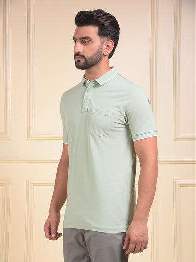Green Polo Neck T-Shirt