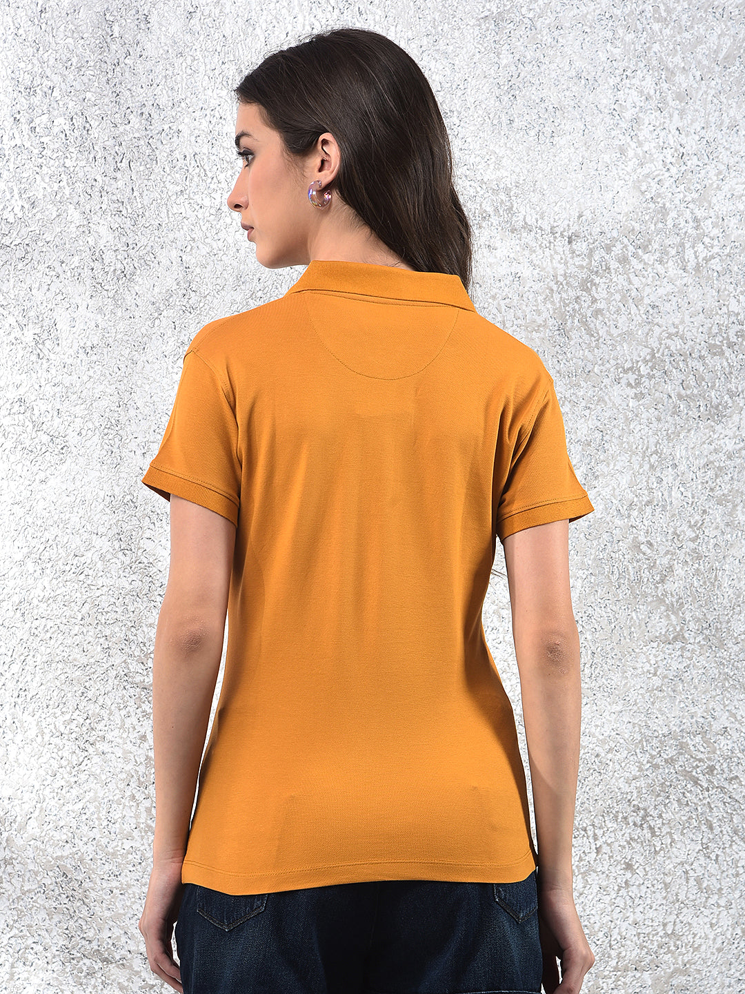 Mustard T-shirt-Women T-shirts-Crimsoune Club