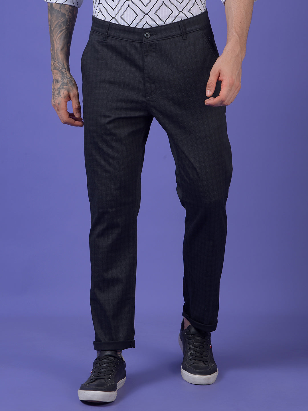 Black Printed Trousers