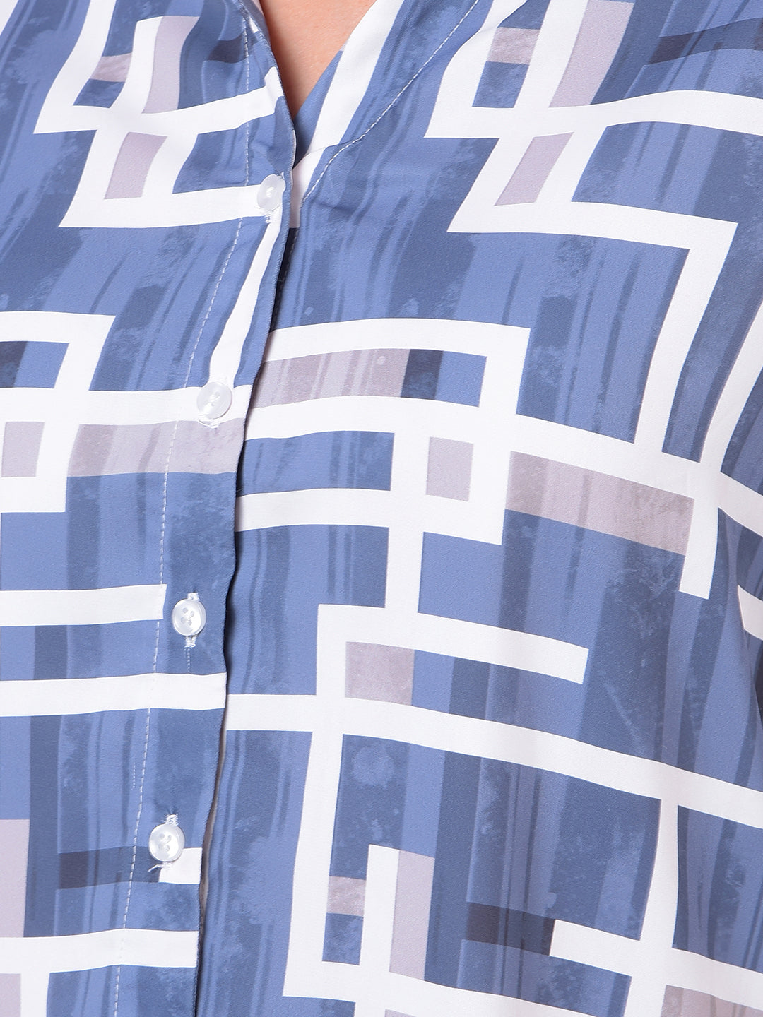 Blue Printed Shirt
