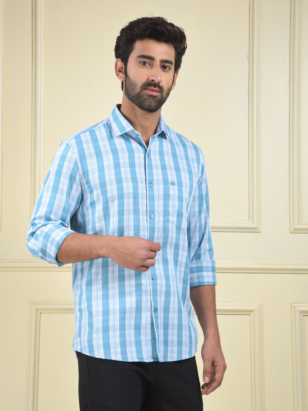 Fresh Mode Blue Checked Shirt