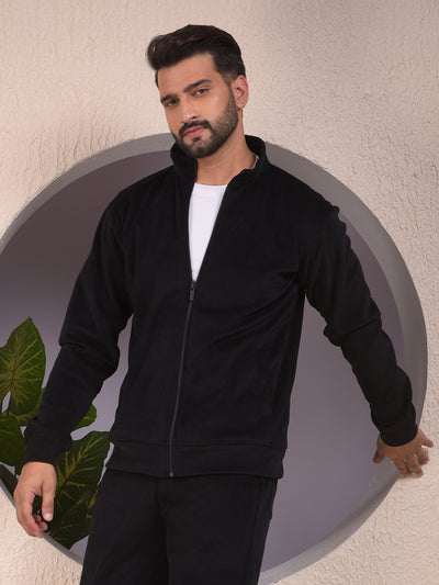 Black Jacquard Sweatshirt