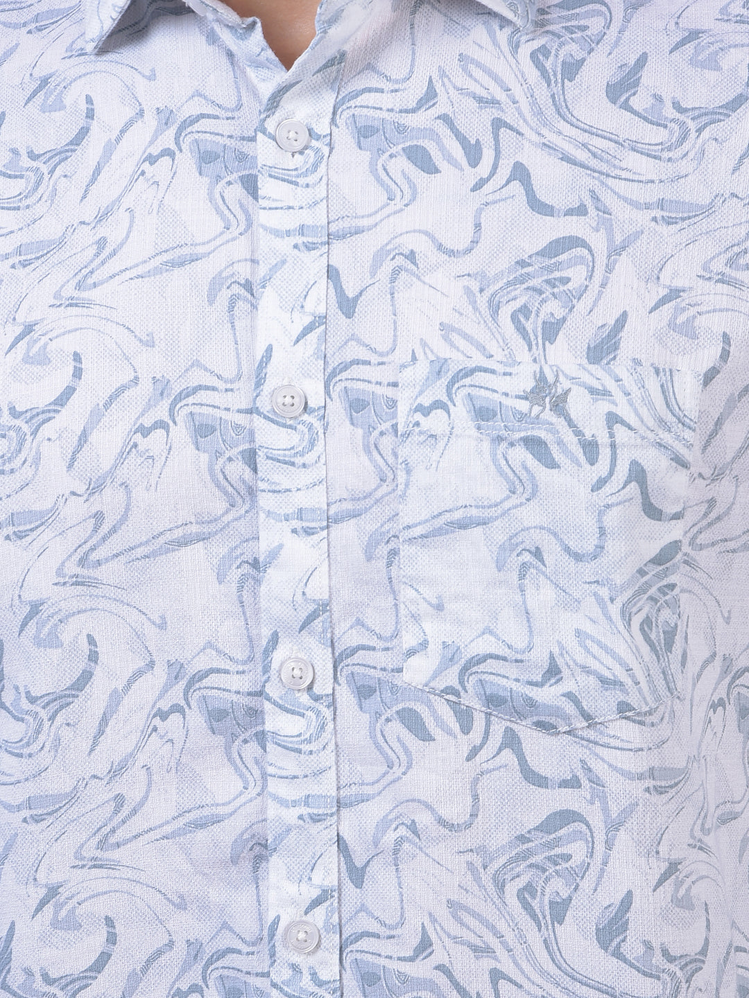 Blue Printed Shirt