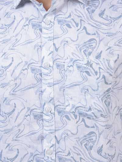 Blue Printed Shirt