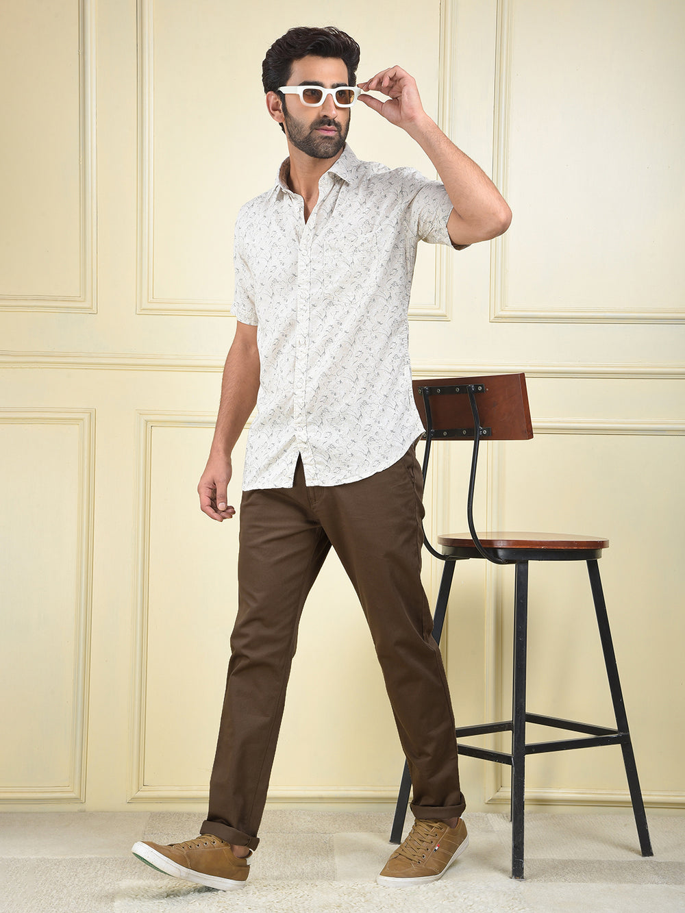 Clear Fit Brown Trousers