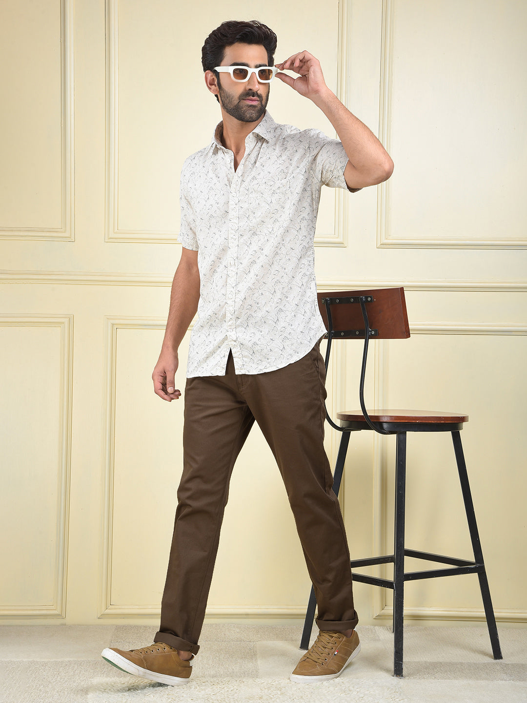 Clear Fit Brown Trousers