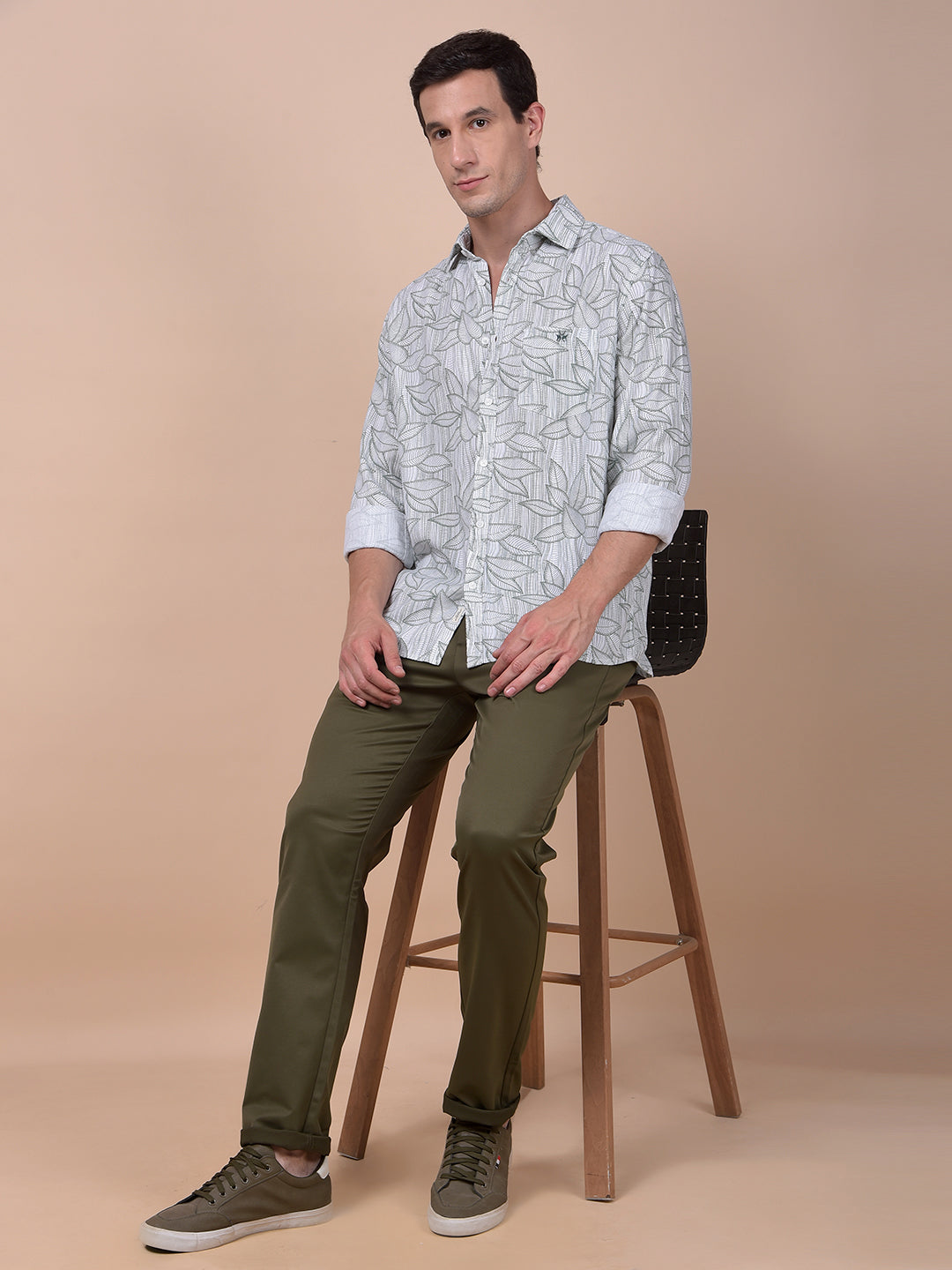 Green Floral Print Shirt