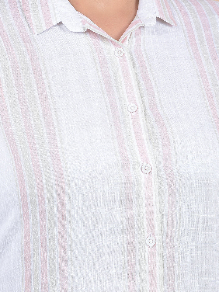Striped Peach Long Shirt