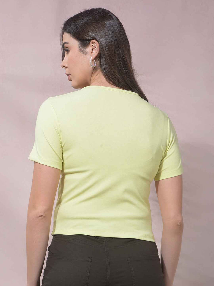 Green Modal Cropped T-Shirt