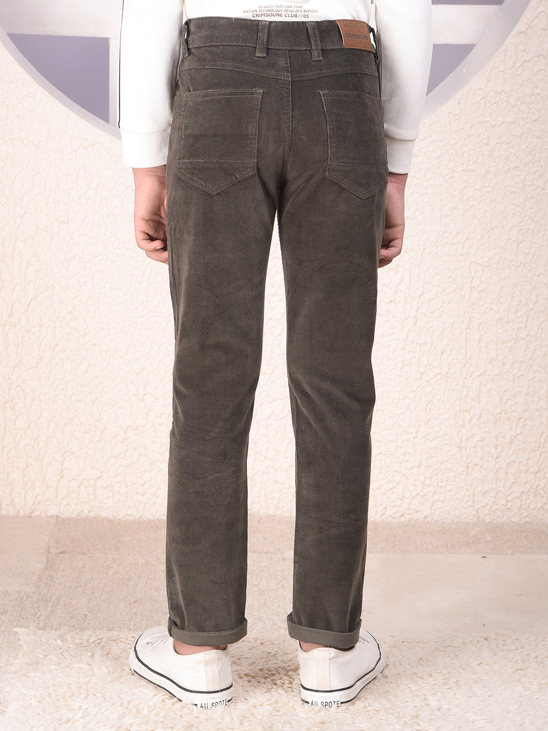 Chic Green Corduroy Trousers