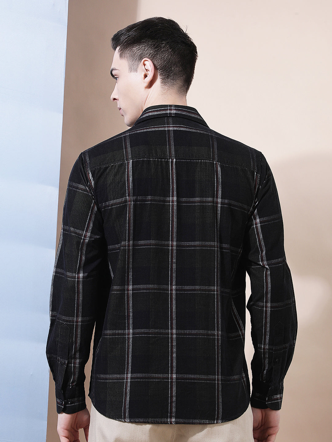 Green Checked Corduroy Shirt