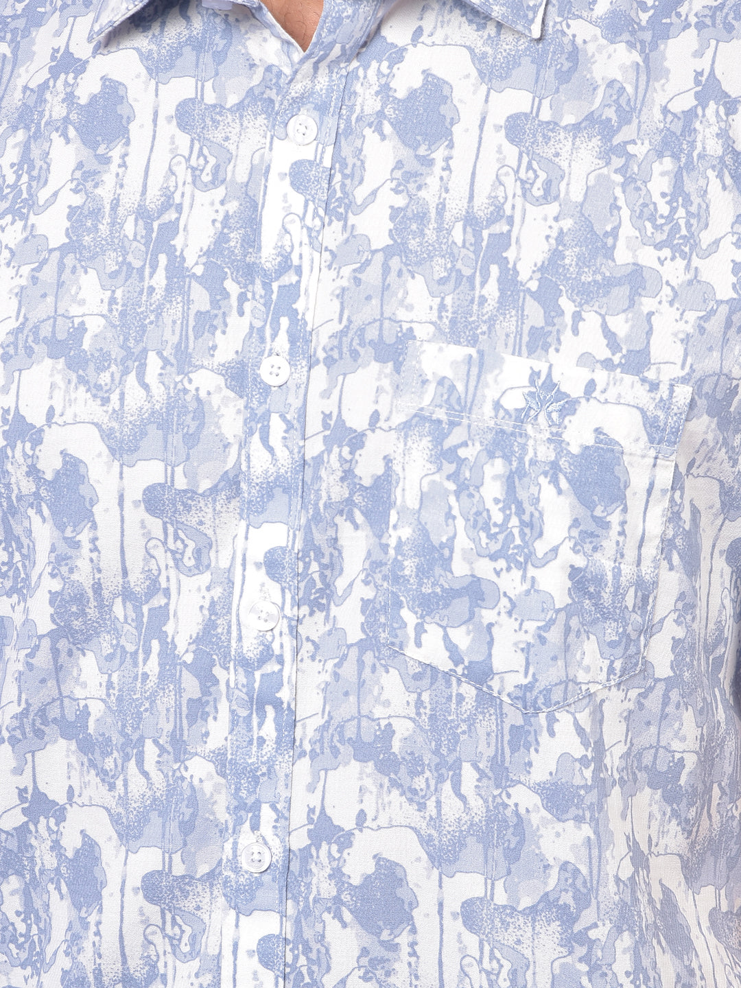 Blue Printed Shirt