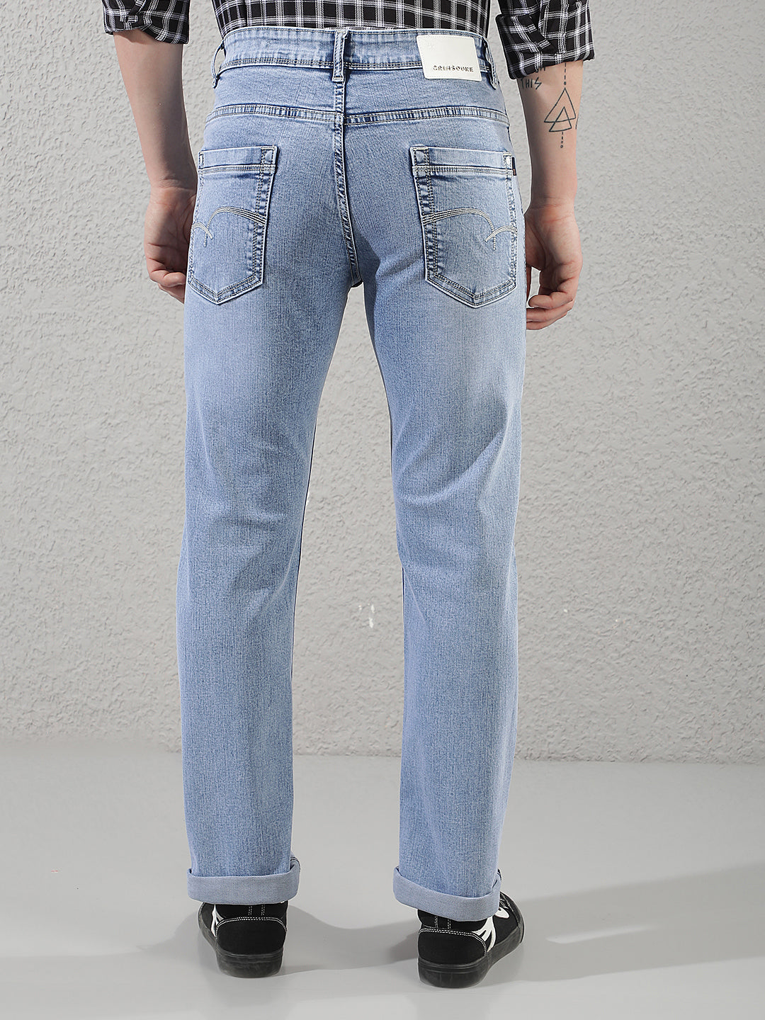 Sky Blue Straight Jeans