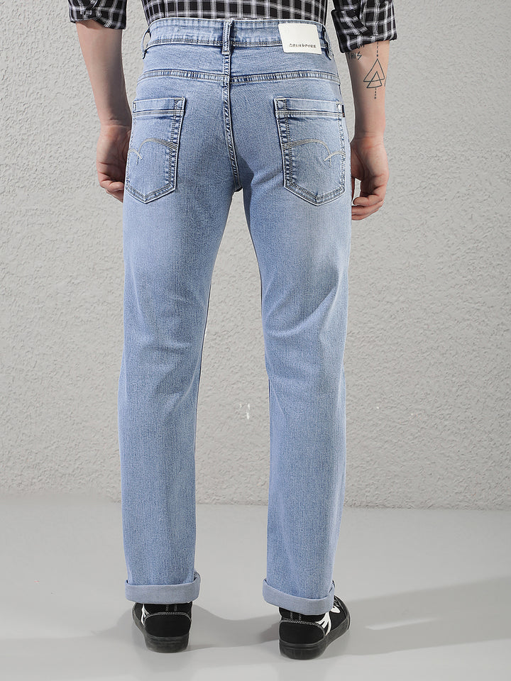 Sky Blue Straight Jeans