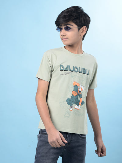 Green Graphic Print T-Shirt