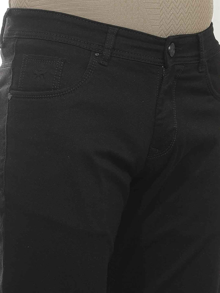 Modern Black Straight Casual Jeans