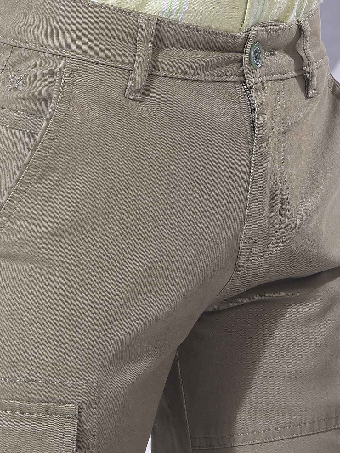 Olive Green Utility Cargo Trousers