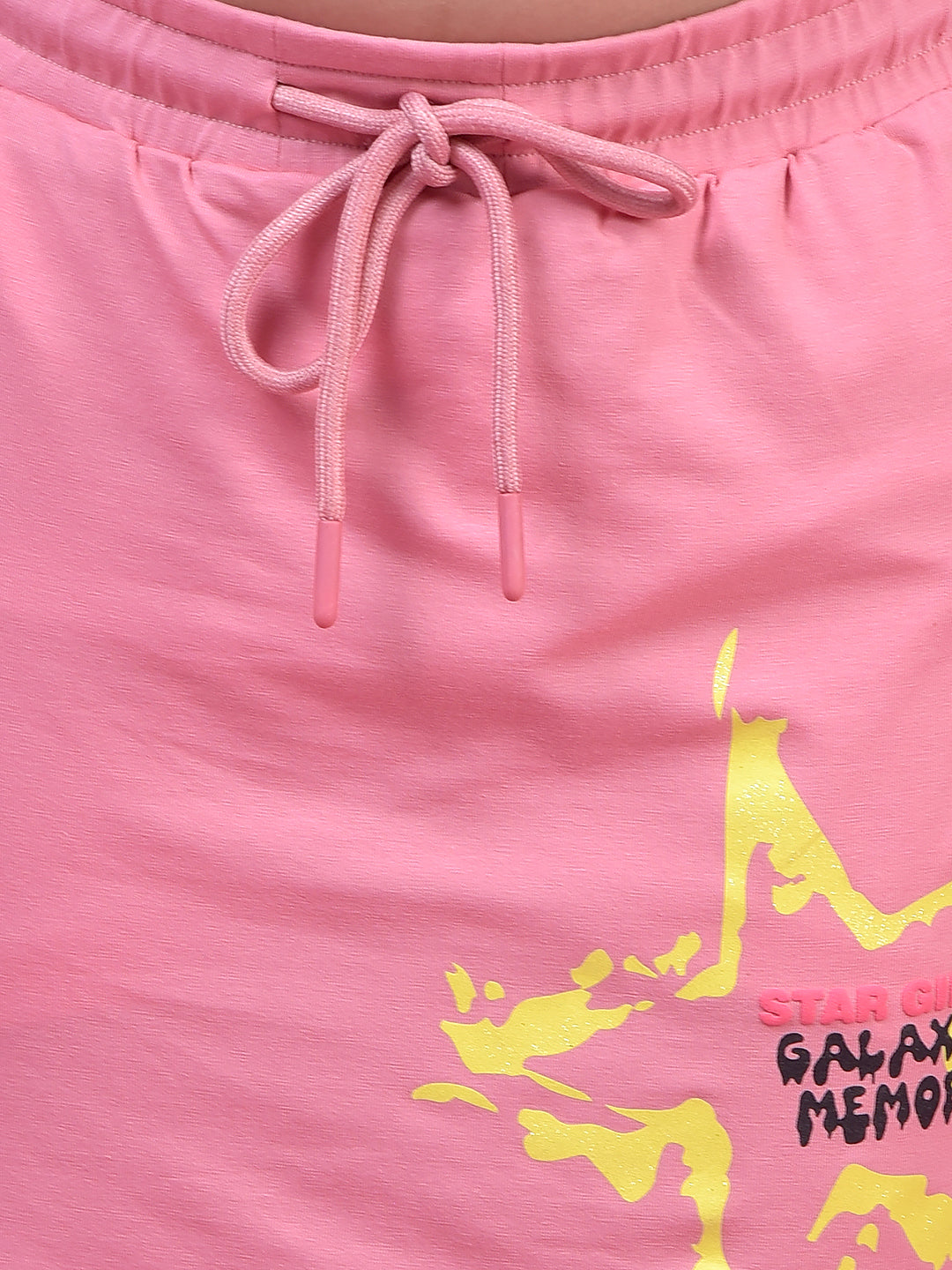 Pink Graphic Print Mini Skirt