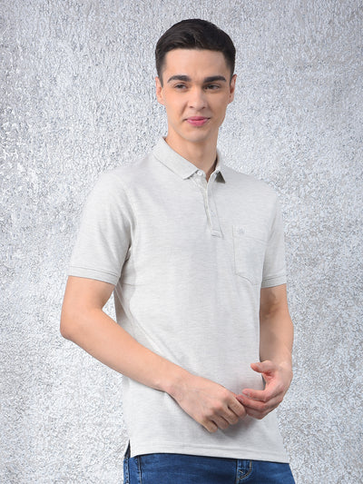 Grey Polo Neck T-Shirt