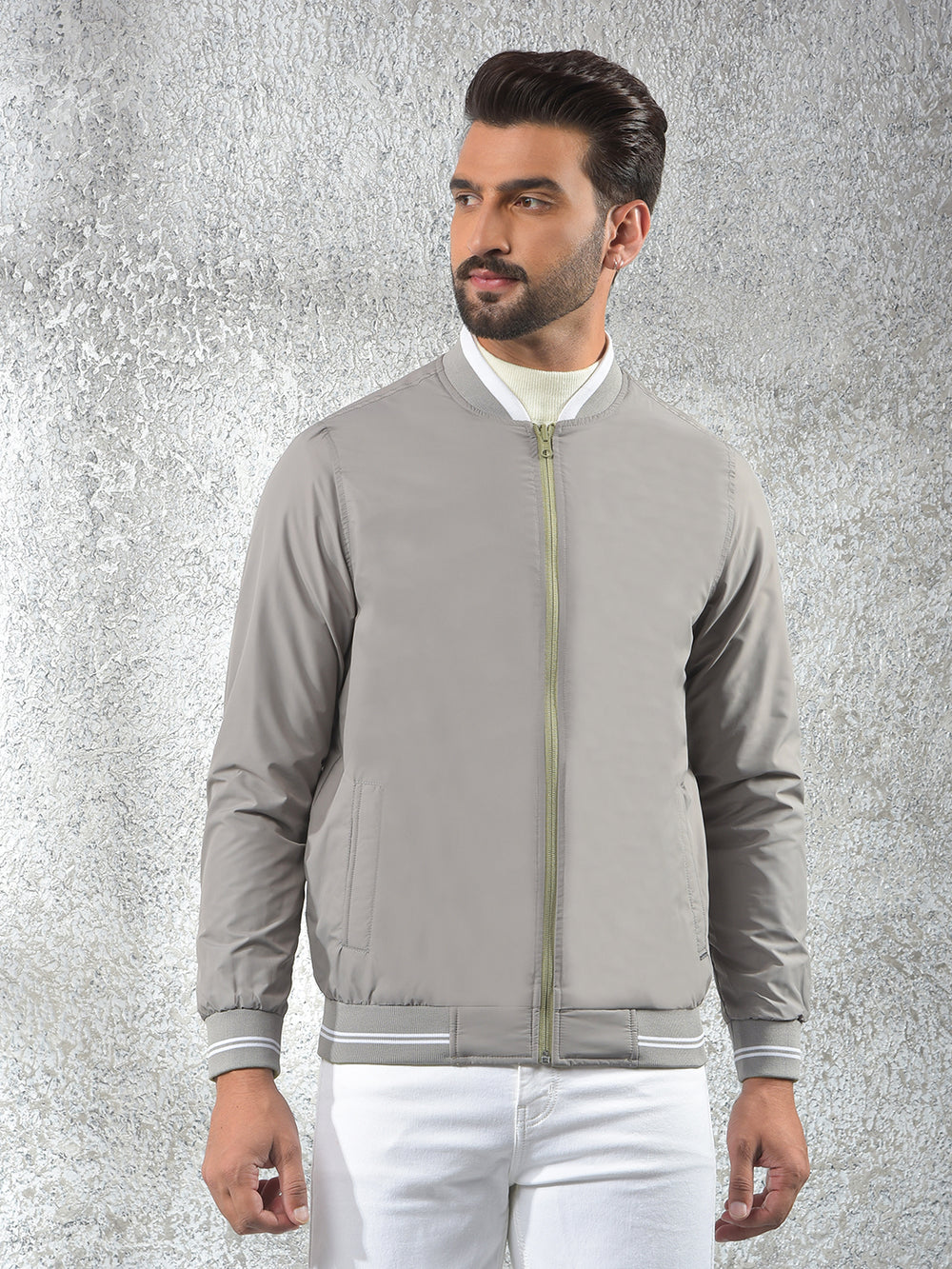 Minimalist Design Green Reversible Jacket