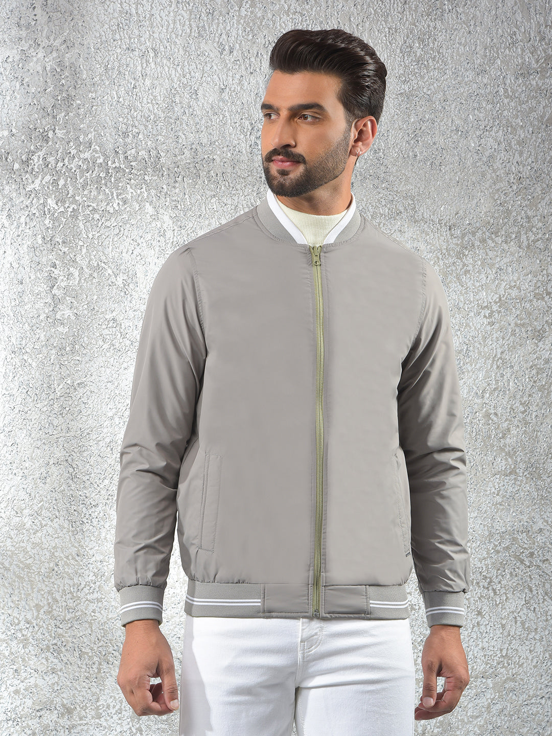 Minimalist Design Green Reversible Jacket