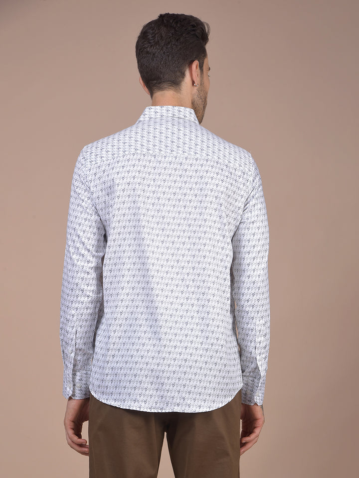 White Printed Shirt