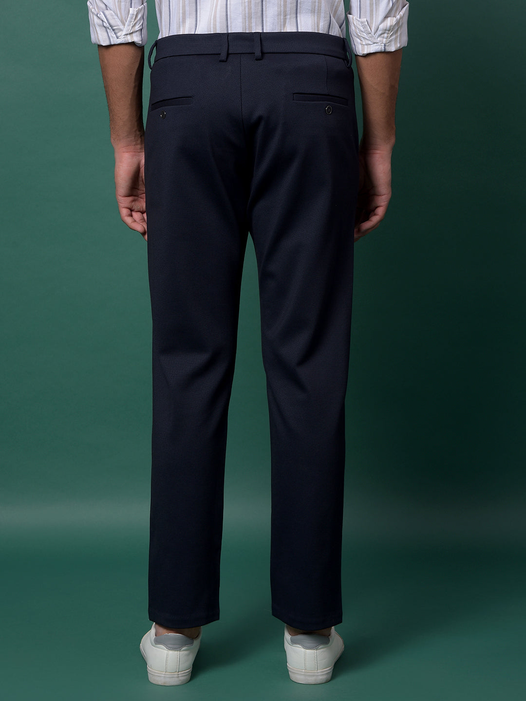 Navy Blue Knitted Trousers