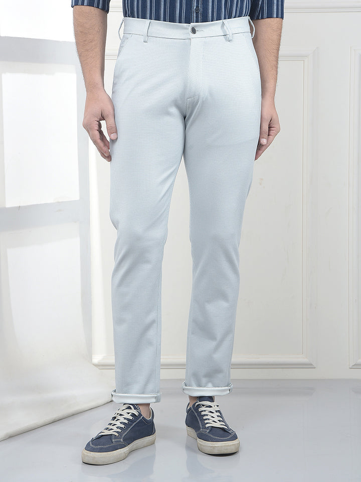 Grey Jacquard Knitted Trousers
