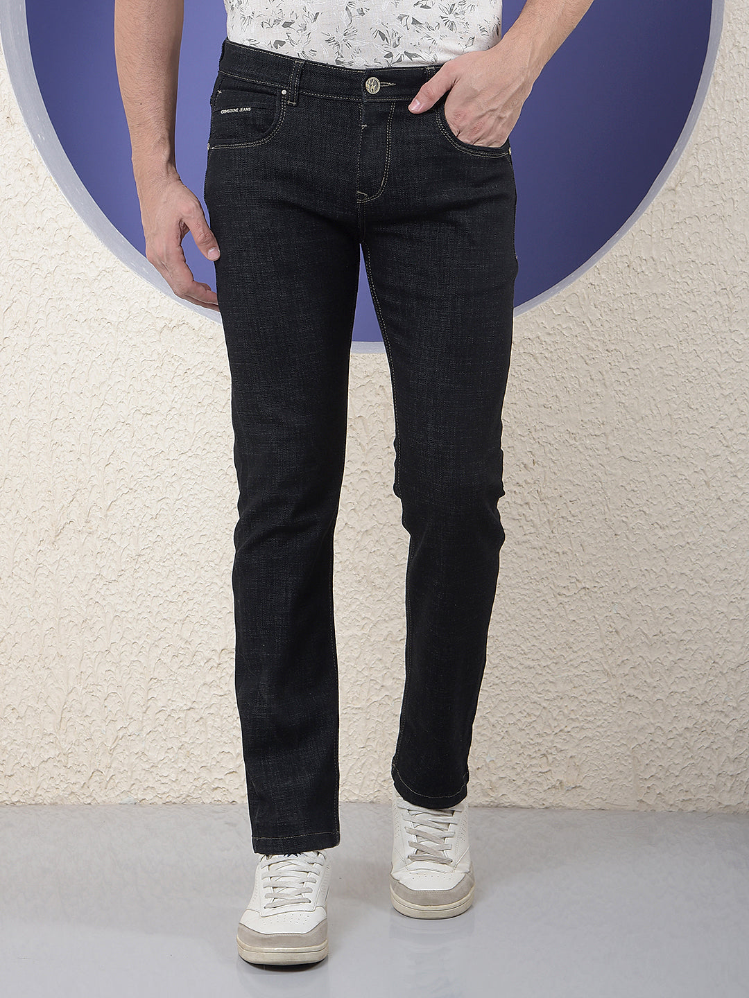 Black Core Straight Jeans