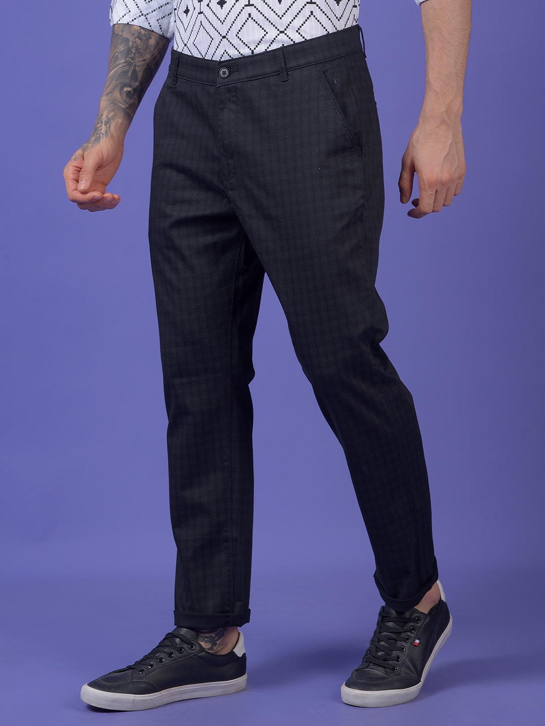 Black Printed Trousers