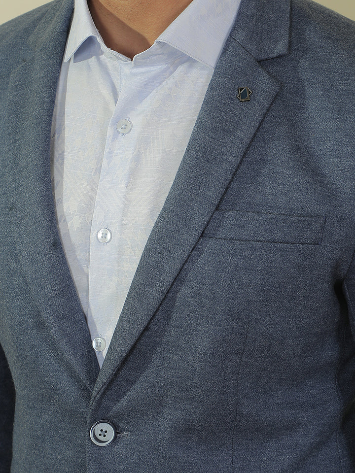 Blue Notch Lapel Blazer