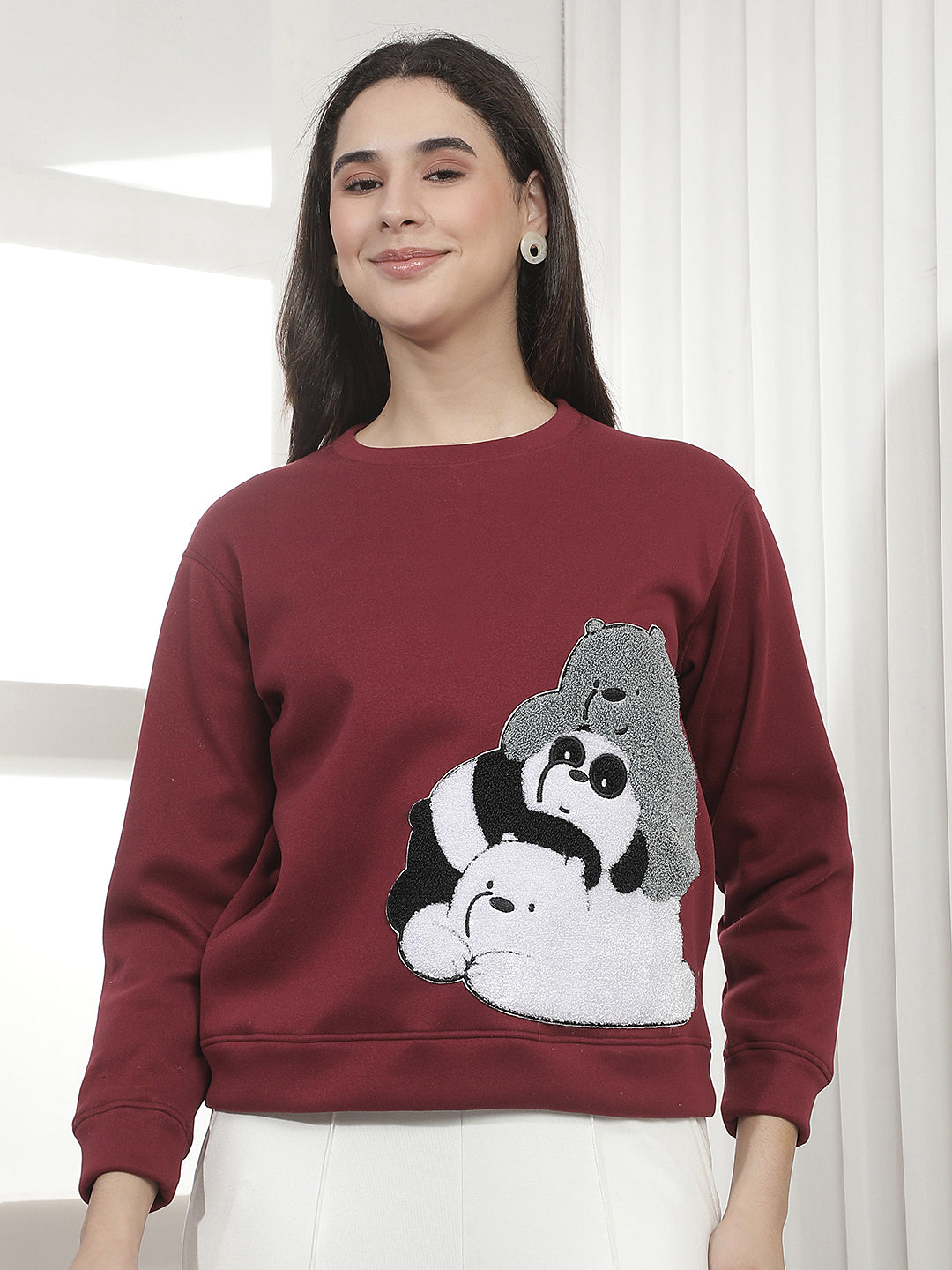 Red Graphic Print Sweatshirt