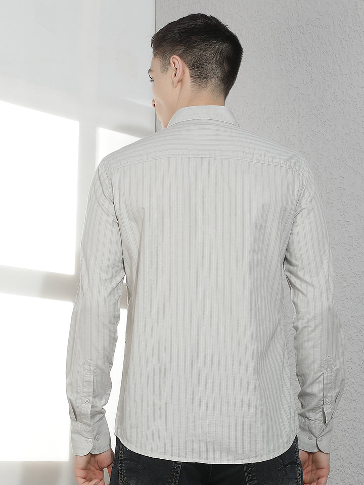 Grey Striped Shirt