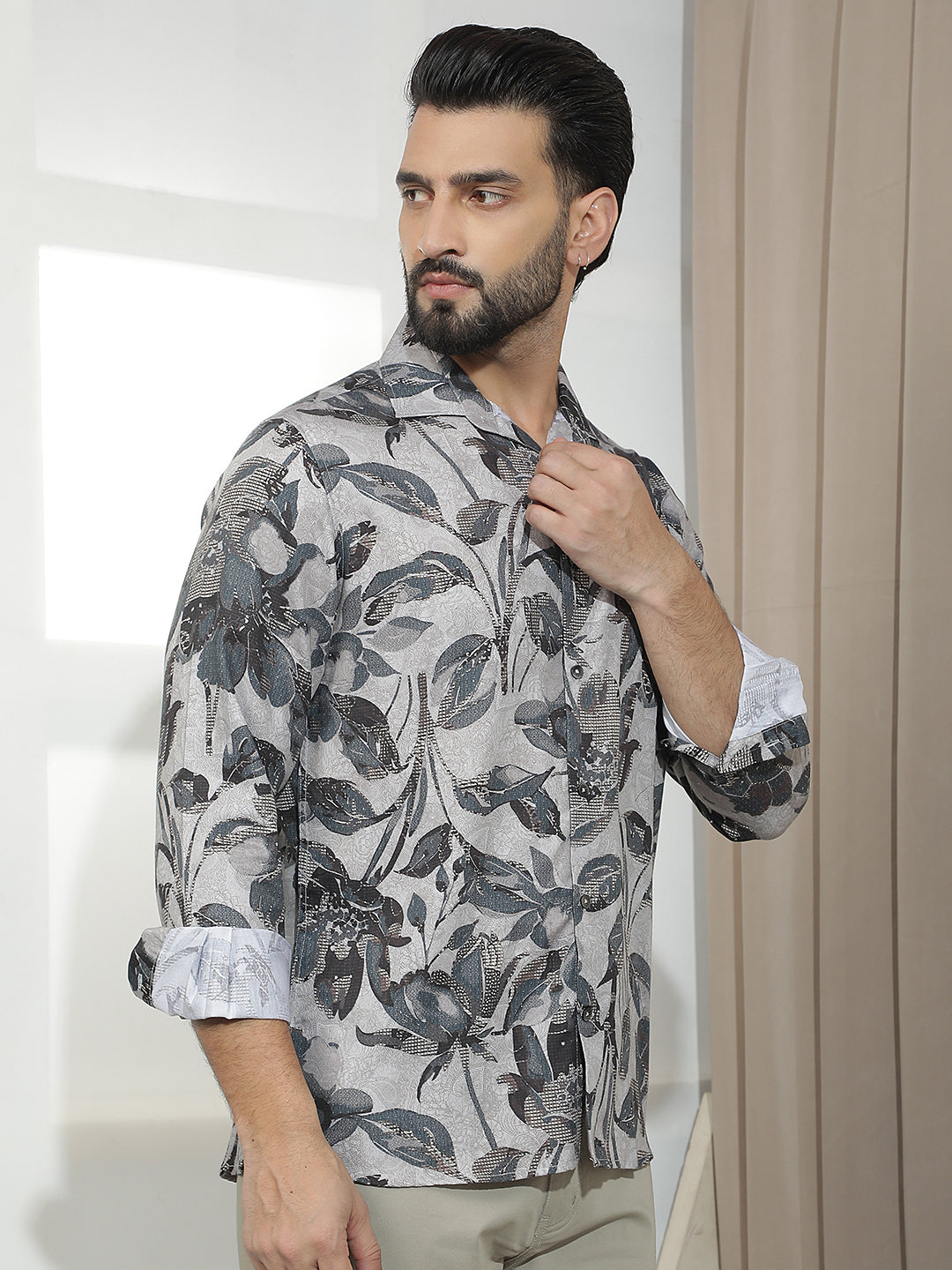 Multi-Color Floral Print Shirt