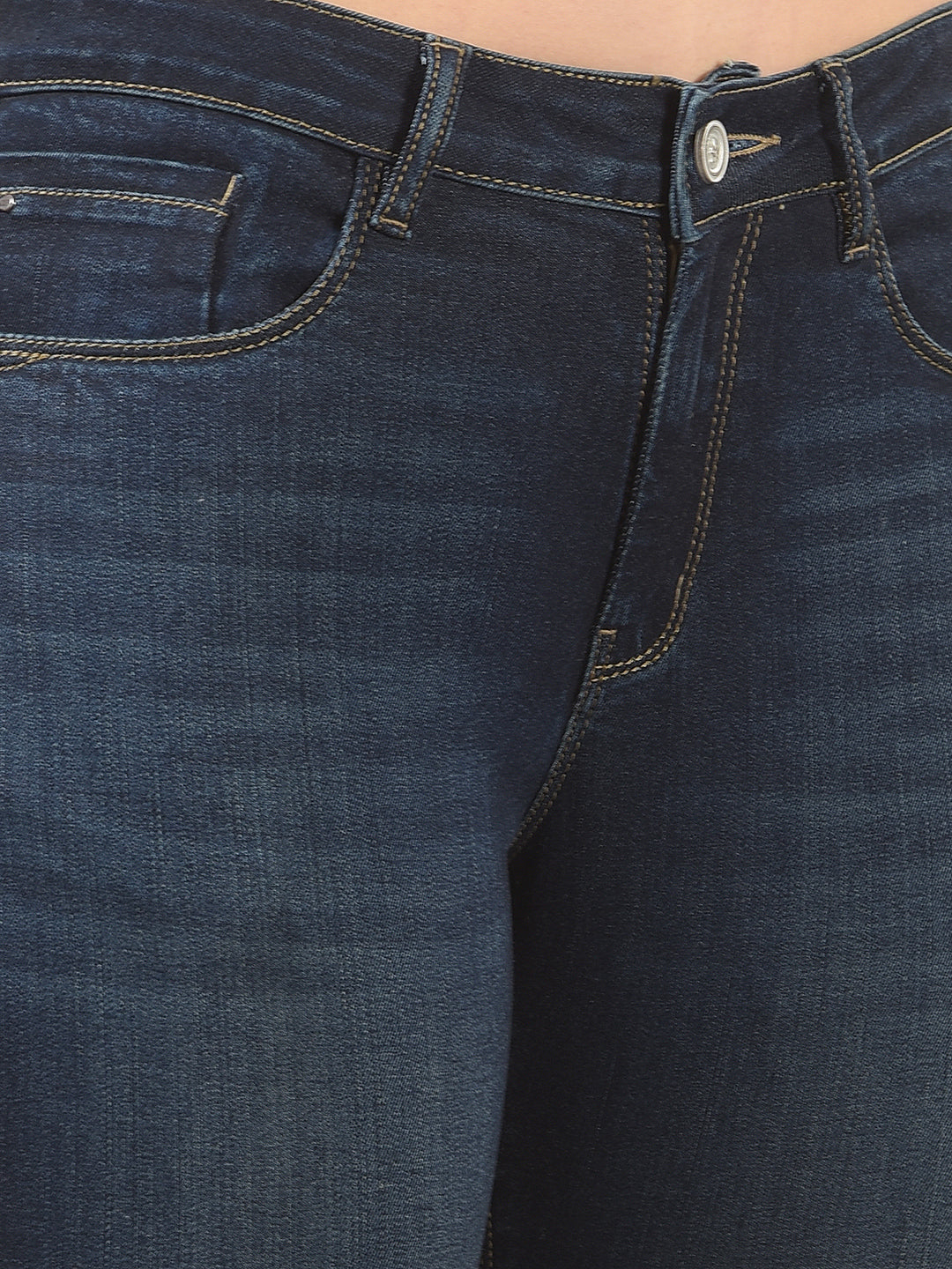 Structured Sky Blue Bootcut Jeans
