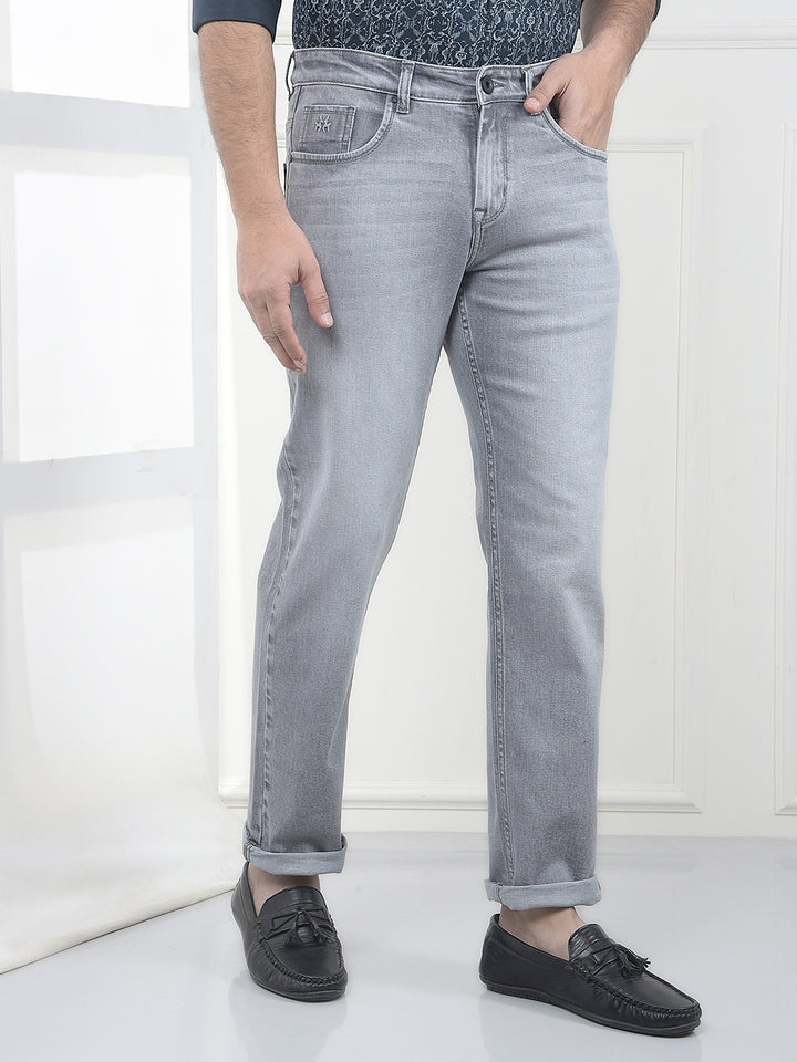 Urban Grey Stretch Straight Jeans